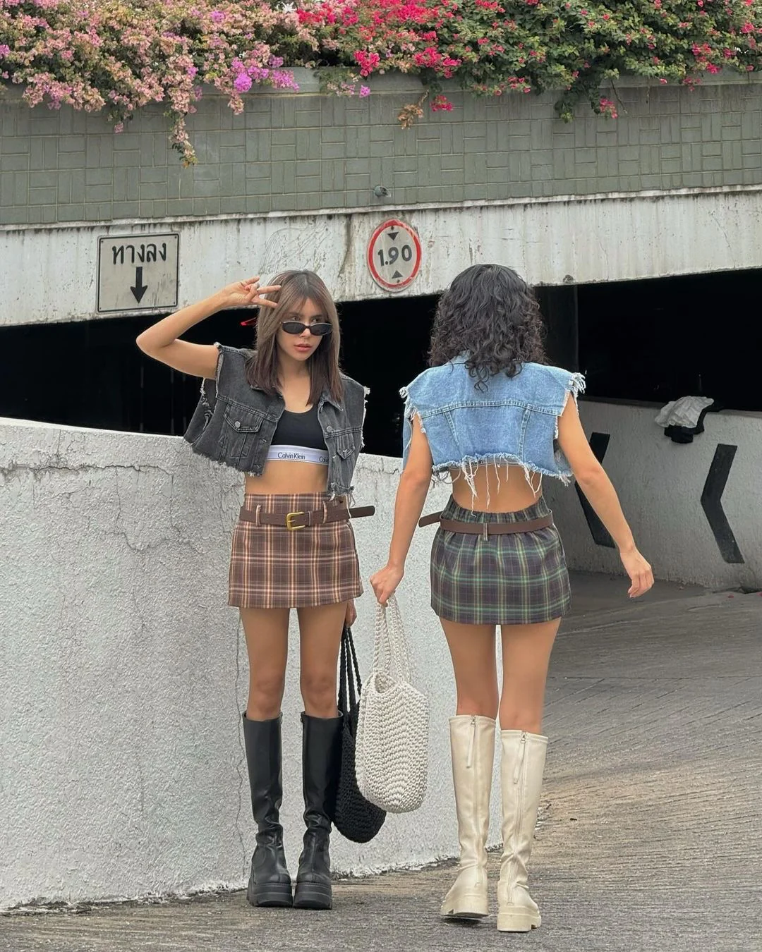 90’s Micro Mini Belted Skorts - Image 3