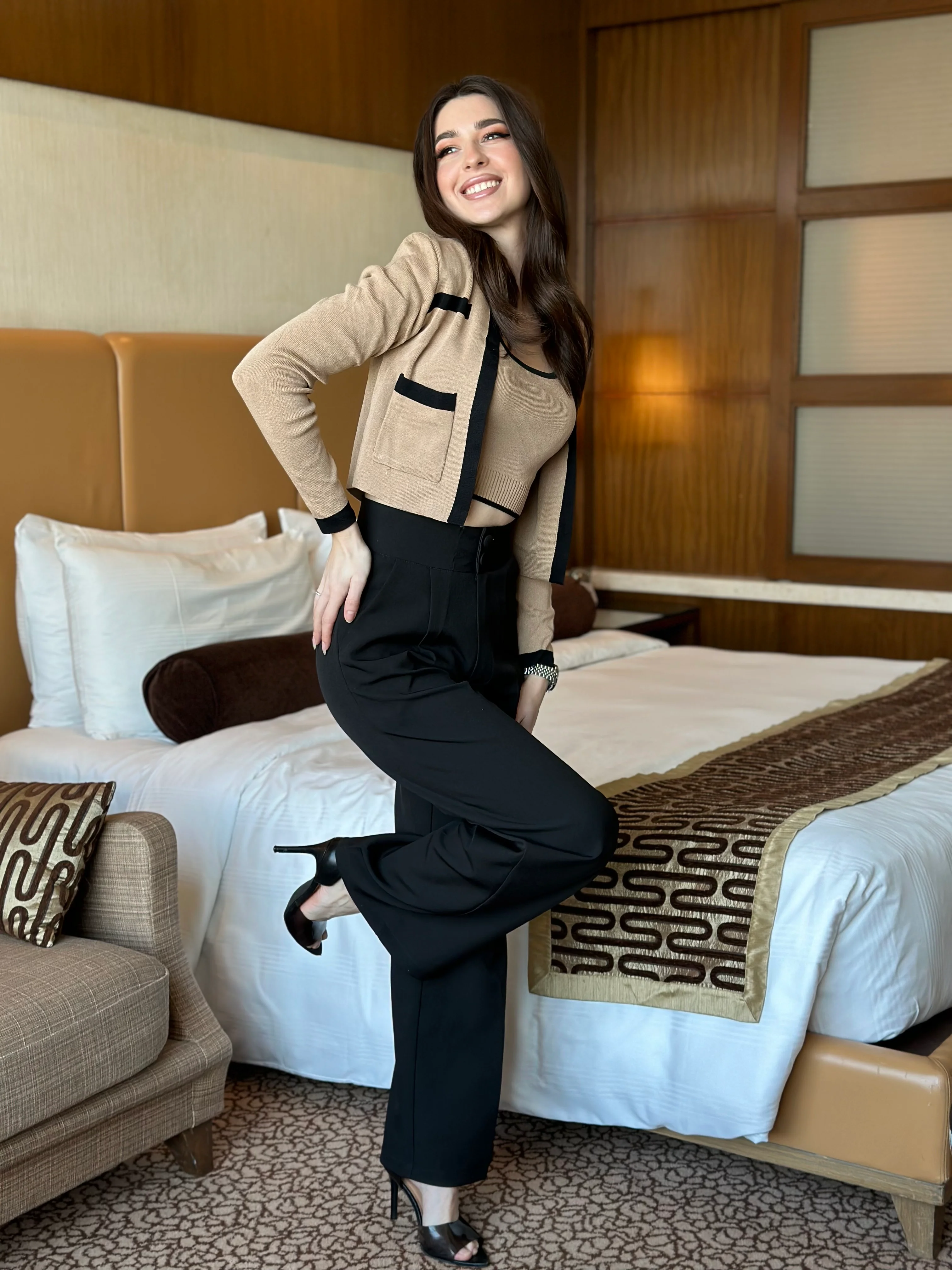 Knitted Shrug Set With Pants - Image 6