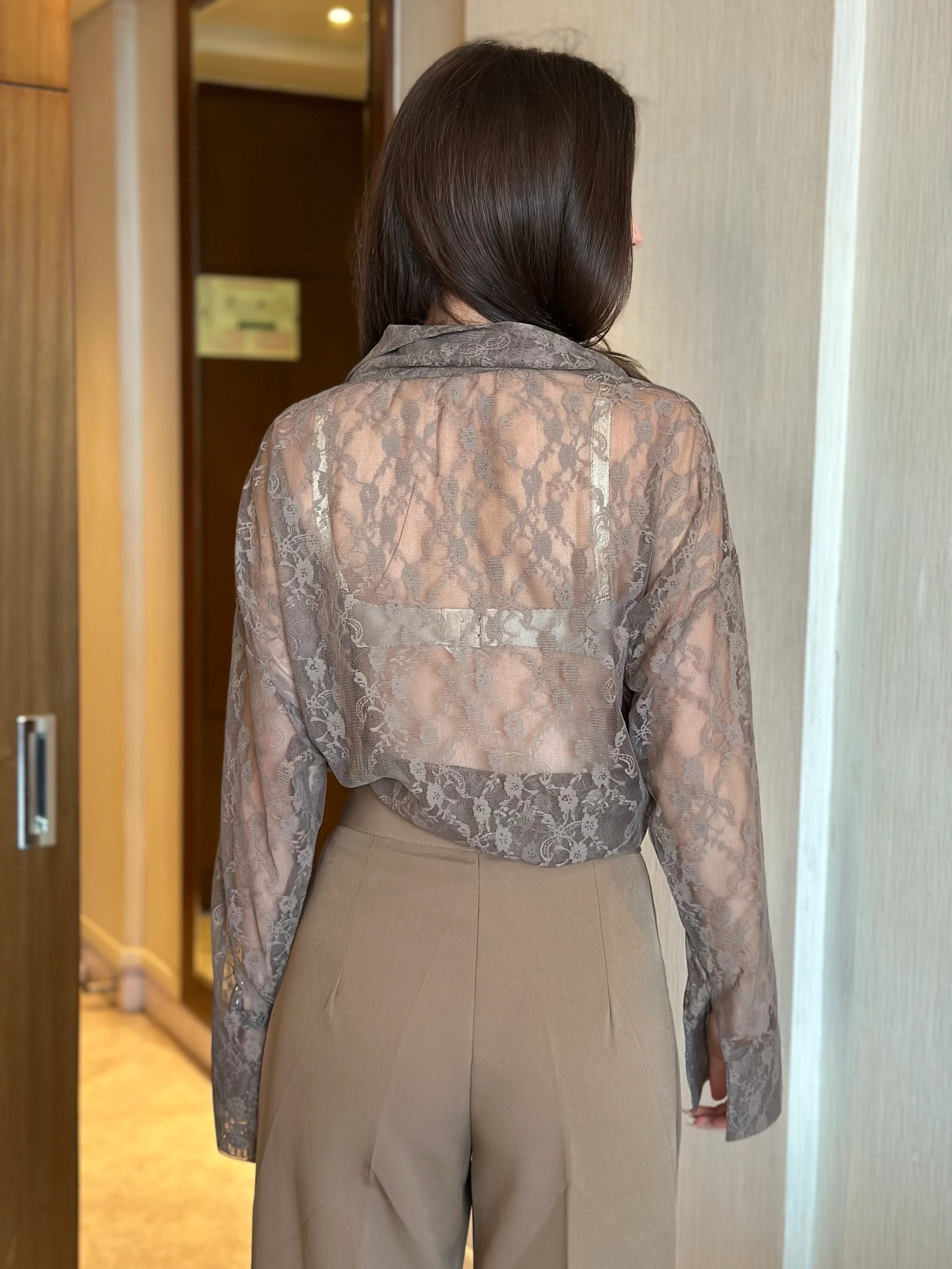 Lace See Through Shirt - Image 11