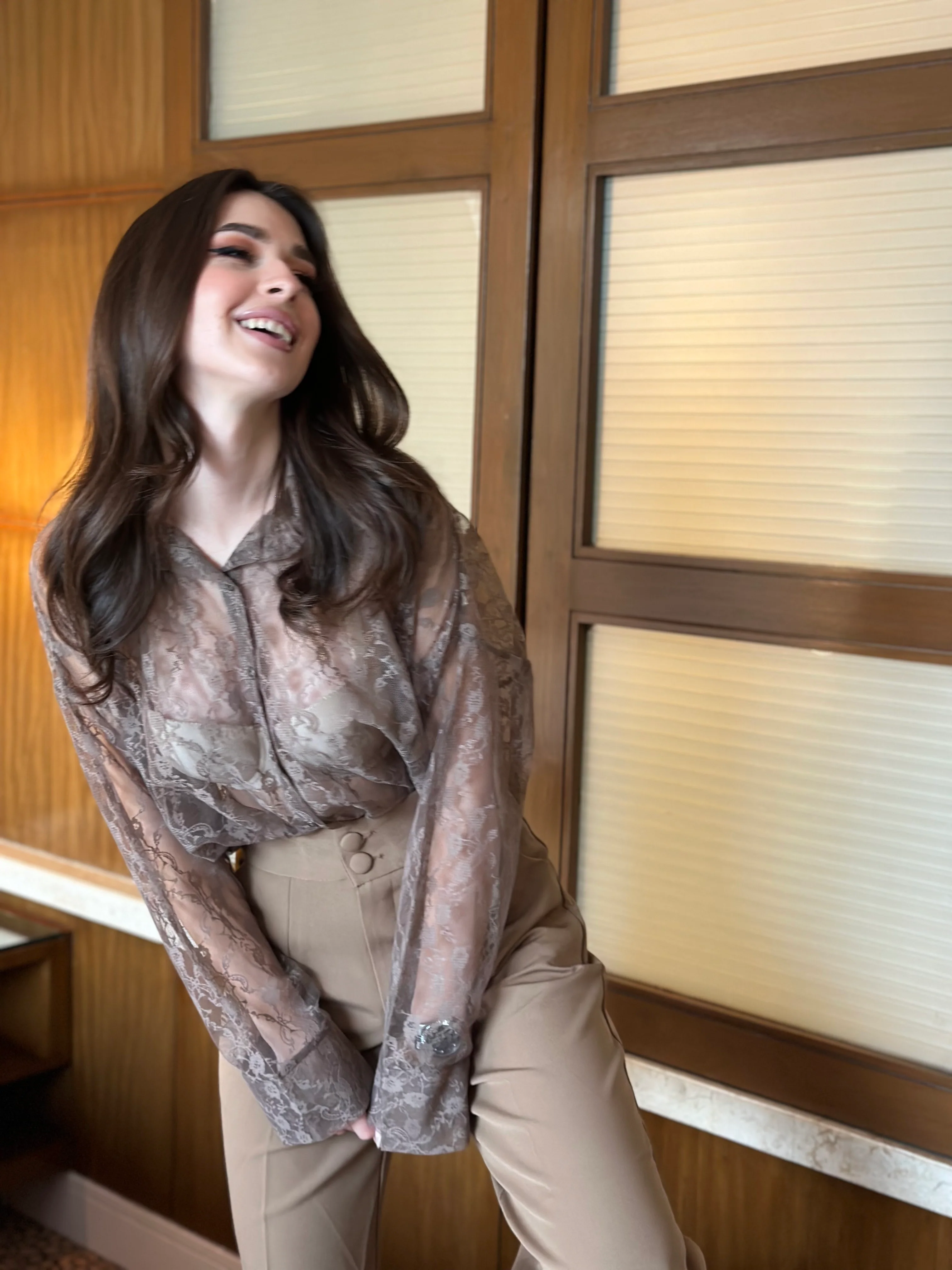 Lace See Through Shirt - Image 8