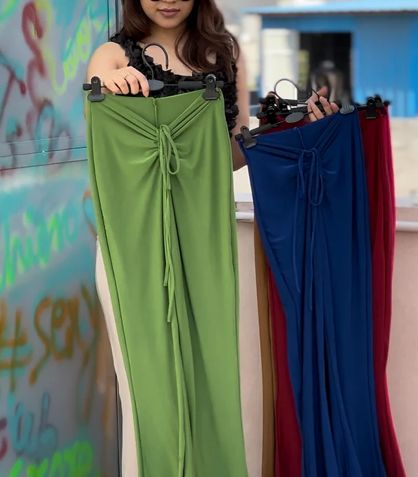 Ruched Tie Back Stretch Pants - Image 13