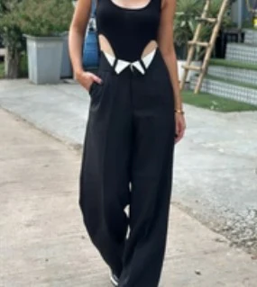 Wide Leg Folded Waist Pants - Image 10